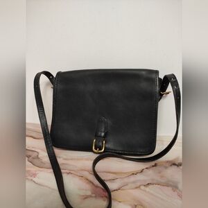 Vintage Coach 9585 Saddle Pouch Large Black Made in NYC